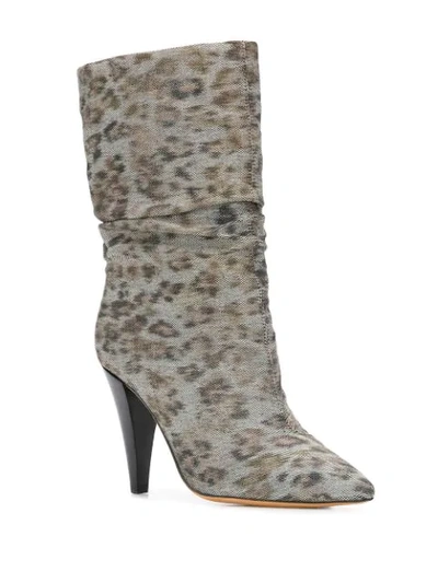 Shop Iro Savanah Printed Boots In Neutrals