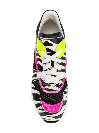 Shop Casadei Panther Fluo Sneakers In Black