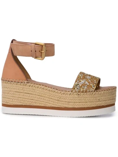 Shop See By Chloé Wedge Sandals In Brown