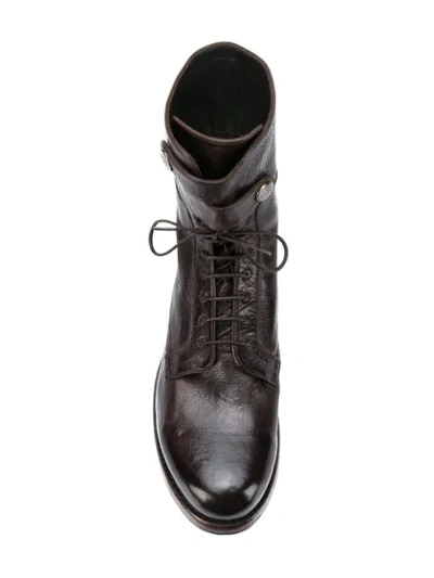 ALBERTO FASCIANI MID-CALF LACE-UP BOOTS - 棕色