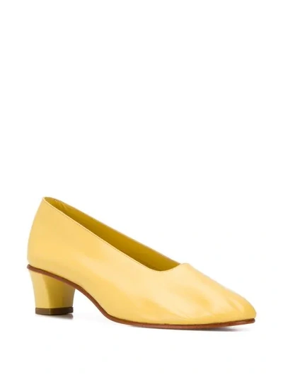Shop Martiniano High Glove Pumps In Yellow