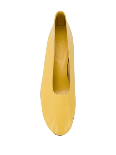 Shop Martiniano High Glove Pumps In Yellow