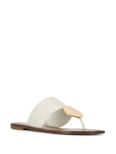 Shop Tory Burch Patos Disk Sandals In Neutrals