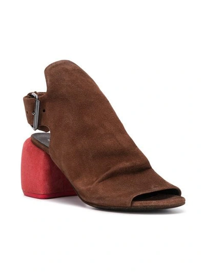 Shop Marsèll Contrast Heel Sandals In Brown