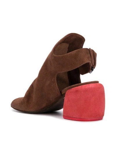 Shop Marsèll Contrast Heel Sandals In Brown