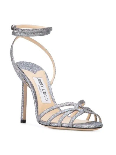 Shop Jimmy Choo Mimi Sandals In Silver