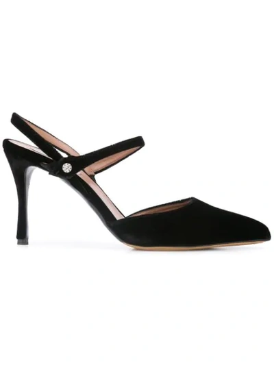 Shop Tabitha Simmons Ankle Straps Pumps In Black