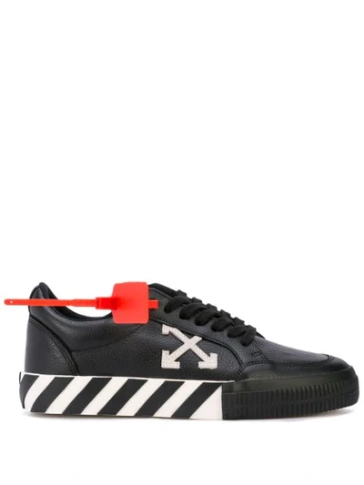 Shop Off-white Low Top Vulcanized Sneakers In Black