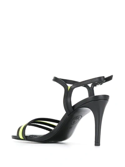 Shop Ash Strappy Buckle Sandals In Black