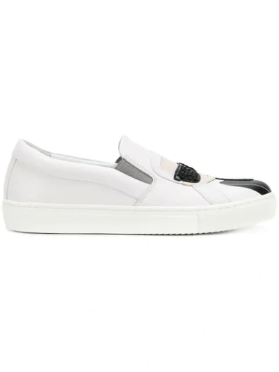 Shop Karl Lagerfeld Karl Slip-on Sneakers In White
