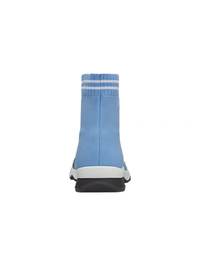 Shop Fendi Sock Style Sneakers In F15el-azul Cl White+tob.bl