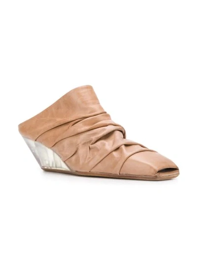 Shop Rick Owens Square Toe Mules In Neutrals