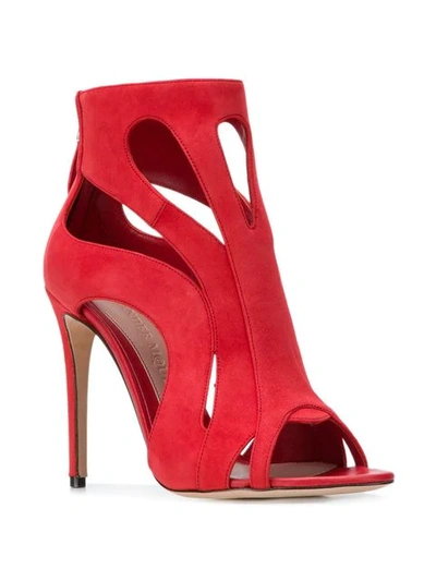 Shop Alexander Mcqueen Cage Sandals In Red