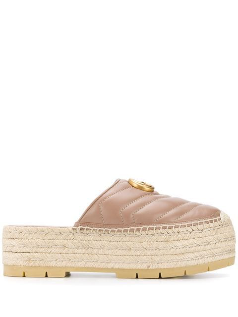 platform espadrille mules