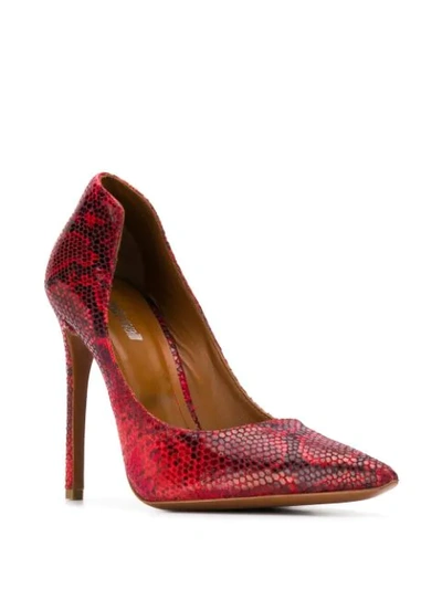 Shop Just Cavalli Pumps Mit Schlangenleder-optik In 248 Red