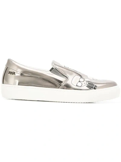 Shop Karl Lagerfeld Kupsole Multikonic Karl Slip-on Sneakers In 072