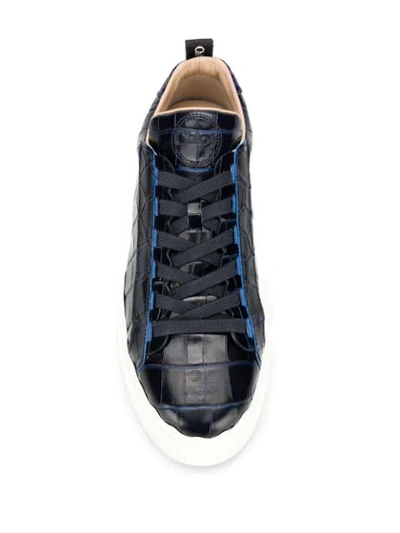 Shop Chloé Embossed Laure Sneakers In 43c