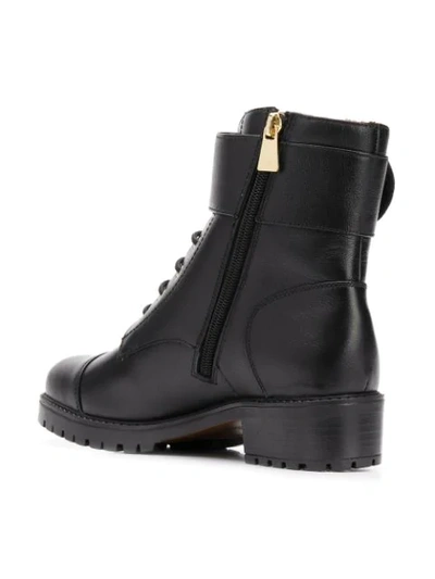 Shop Emporio Armani Ankle Strap Boots In 00002