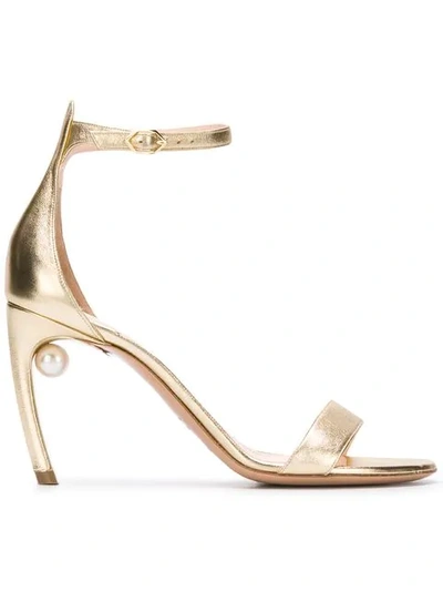 Shop Nicholas Kirkwood Mira Pearl Sandals In Metallic