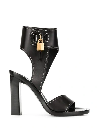 Shop Tom Ford Padlock Open-toe Sandals In Black