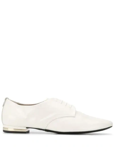 Shop Agl Attilio Giusti Leombruni Pointed Lace-up Shoes In White