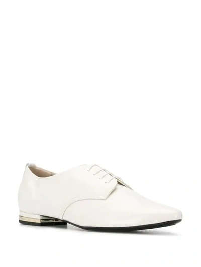 Shop Agl Attilio Giusti Leombruni Pointed Lace-up Shoes In White