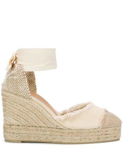 Shop Castaã±er Catalina Wedge Espadrilles In Neutrals