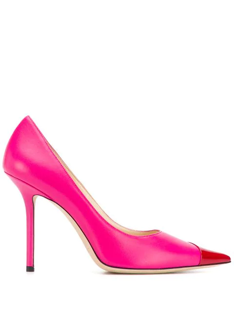 hot pink patent leather heels