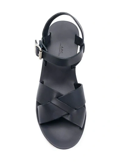 Shop A.p.c. Judith Sandals In Blue