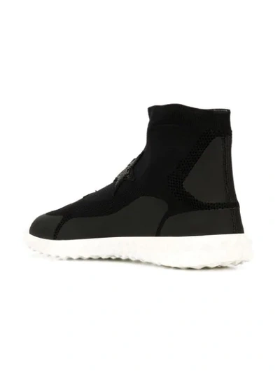 Shop Valentino Garavani Star Embellished Sneakers - Black