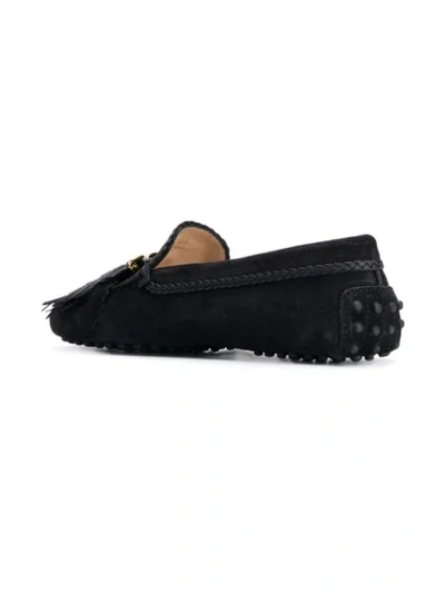 Shop Tod's Mocassin Loafers In Black