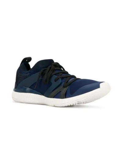 Shop Adidas By Stella Mccartney Crazytrain Pro Sneakers In Indigo Blk Wht