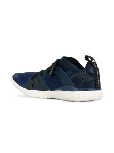 Shop Adidas By Stella Mccartney Crazytrain Pro Sneakers In Indigo Blk Wht