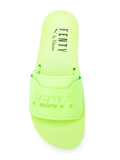 Shop Fenty X Puma Surf Slides In Green