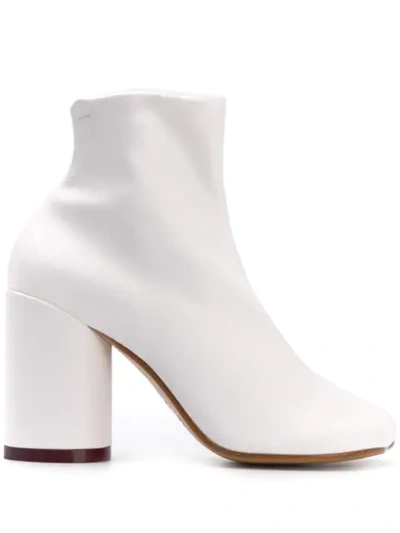 Shop Mm6 Maison Margiela Squared Ankle Boots In White