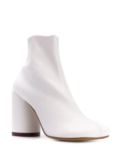 MM6 MAISON MARGIELA SQUARED ANKLE BOOTS - 白色
