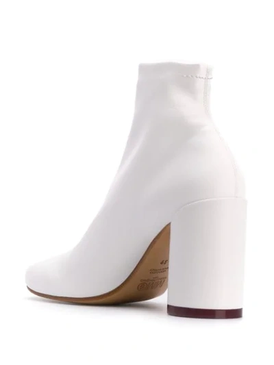 MM6 MAISON MARGIELA SQUARED ANKLE BOOTS - 白色