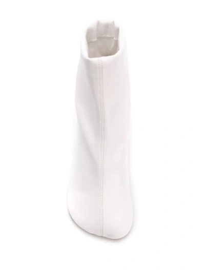 Shop Mm6 Maison Margiela Squared Ankle Boots In White