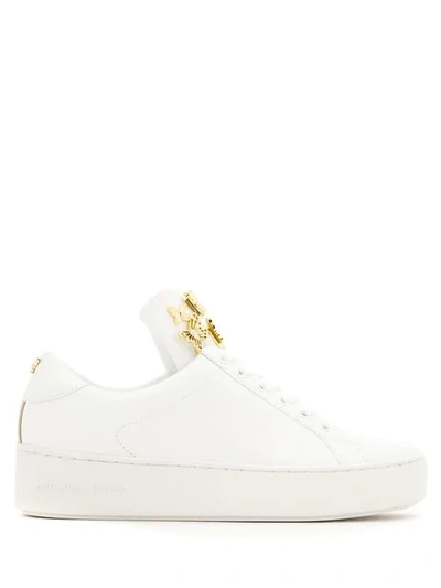Shop Michael Michael Kors Mindy Butterfly Appliqué Sneakers In White