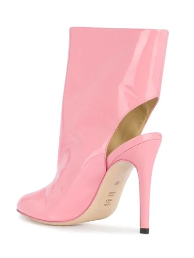 Shop Natasha Zinko Cut-out Ankle Boots In Pink