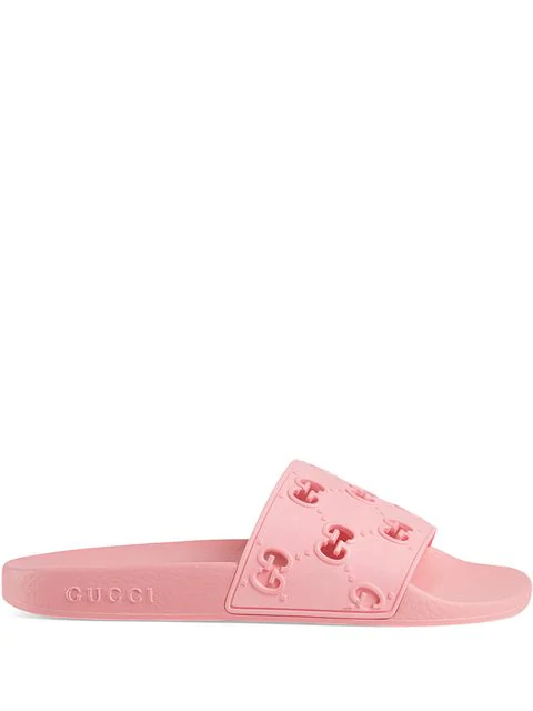 gucci pink flip flops