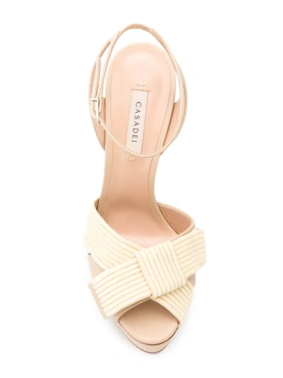 Shop Casadei Flora Aiko Sandals In Neutrals