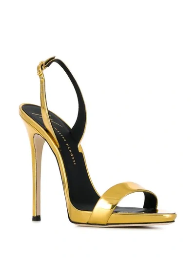 Shop Giuseppe Zanotti Design Sophie Minimal Sandals - Metallic