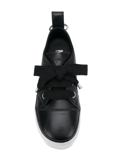 Shop Mm6 Maison Margiela Low Top Sneakers In Black