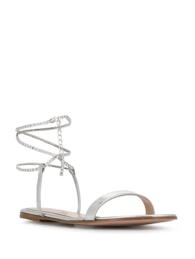 Shop Gianvito Rossi Silver Arge Sandals