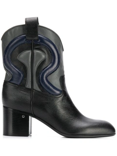 Shop Laurence Dacade Texan Boots In Blue Black Grey