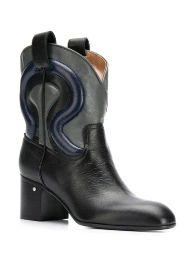 Shop Laurence Dacade Texan Boots In Blue Black Grey