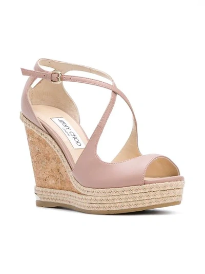 Shop Jimmy Choo Dakota 120 Wedges In Pink