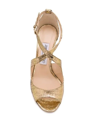 Shop Jimmy Choo Emily 85 Sandals In Gold
