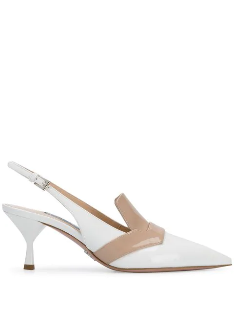 prada white slingback